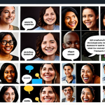 **

A vibrant online community with people from diverse backgrounds interacting positively. Focus on elements representing connection, shared interests, and mutual support. Emphasize a sense of belonging and emotional connection within the group. Include visual cues of online activity (chat bubbles, shared content) and potentially a physical representation of community (e.g., people gathered around a table even if virtually represented).

**